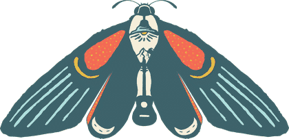 Denver PorchFest moth logo